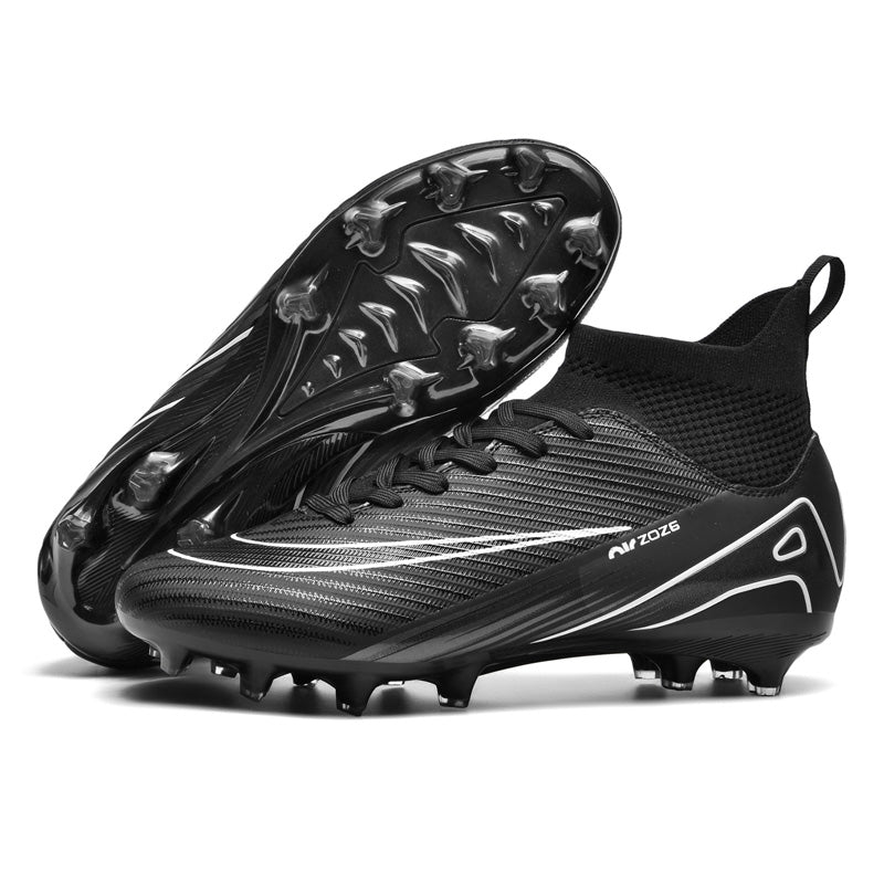 Men's High-Top AG Football Shoes- Breathable AthleticFootball Cleats for Youth & Adult Training, High-Ankle Sock Design and Round Stud OutsoleMatches & Competitive Play-WEJIESS2501-2