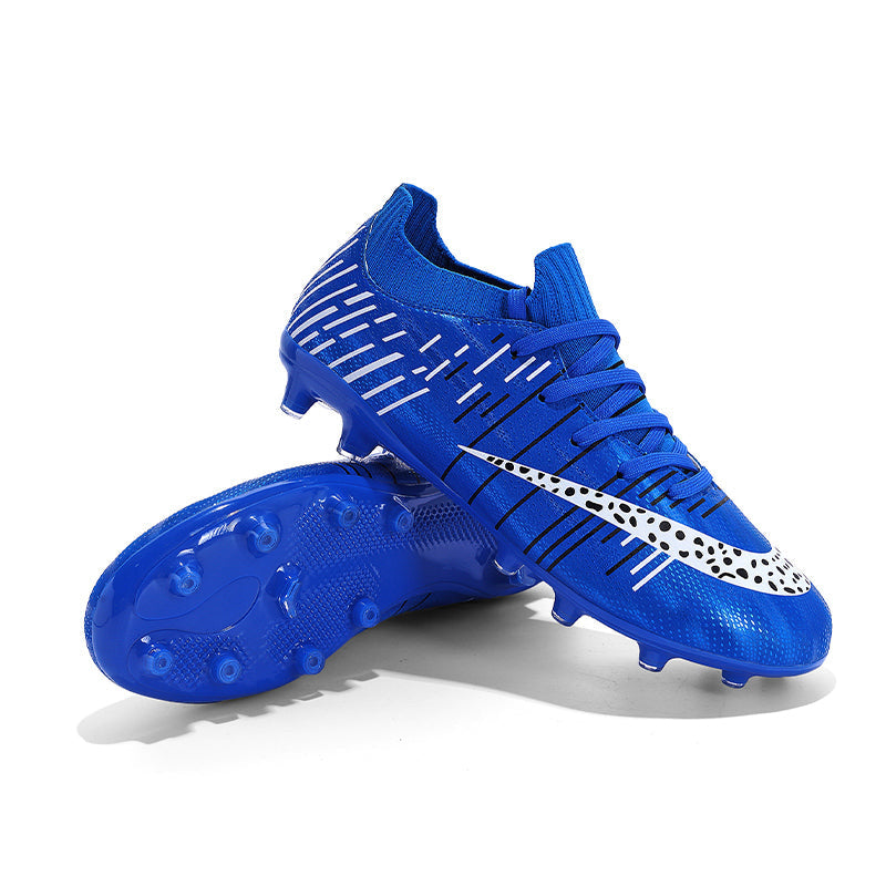 AG Soccer Cleats, Sock‑Collar High‑Ankle Lace‑Up Artificial Grass Football Boots, Breathable Knit Mesh Upper, AG‑Stud Outdoor Soccer Shoes for Adult & Youth Artificial Turf Training & Matches, Multi‑Color Options-xile23002