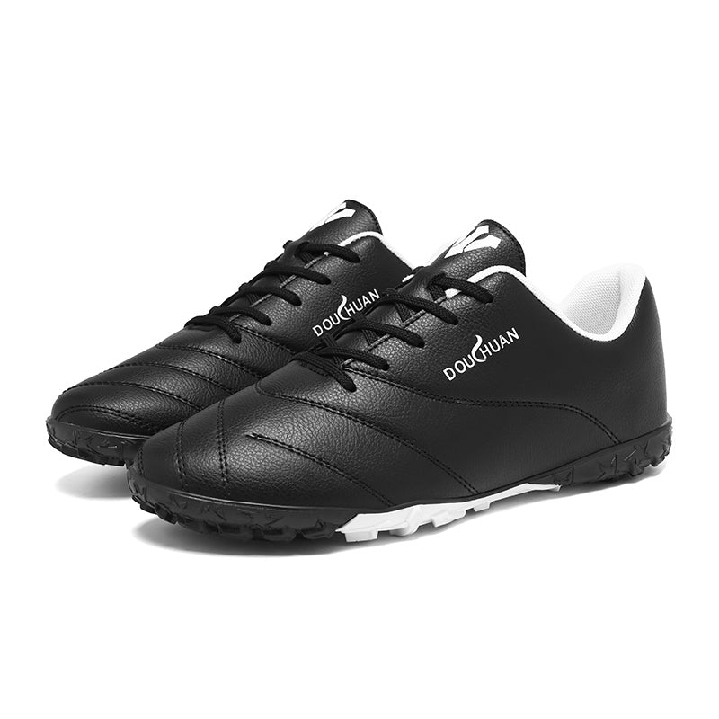TF Turf Soccer Cleats, Low‑Top Metallic Synthetic Leather Turf Football Boots, Lace‑Up TF‑Stud Soccer Shoes for Adult Youth Artificial Turf Training & Game, Multiple Color Options-ygtx-SD56