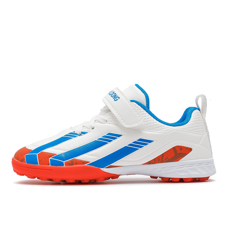 Turf Soccer Cleats, Velcro Strap Football Shoes, Breathable Lightweight Training Sneakers for Boys/Girls-Yinzu8051