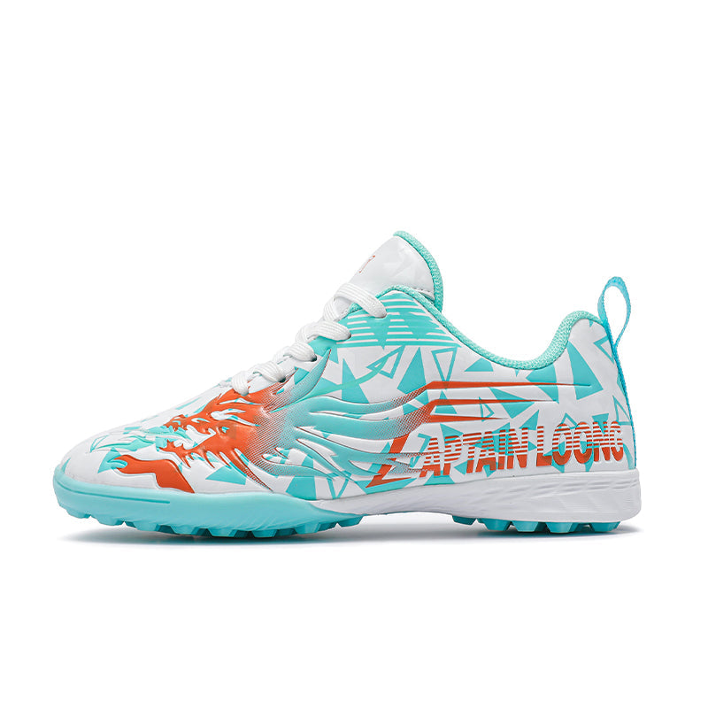 TF Turf Soccer Cleats, Dragon Print Lightweight Football Shoes, Non-Slip Breathable Training Sneakers for Boys/Girls-Yinzu8053