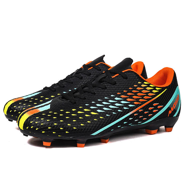 Youth & Adult AG Soccer Cleats, Lightweight Breathable Long Studs Football Boots, Outdoor Natural & Artificial Grass Training Soccer Shoes for Boys Men-zankexieye1681