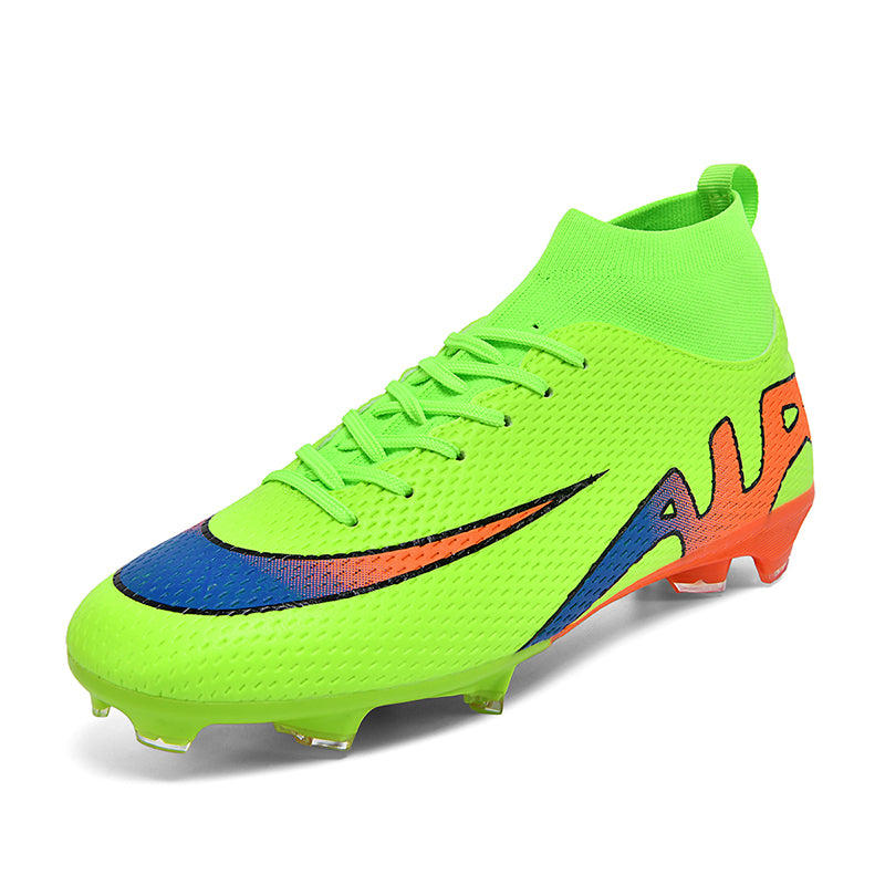 High-Top AG Soccer Cleats - AG Football Boots, Breathable Sock Collar Soccer Shoes, Non-Slip Spikes Athletic Sneakers for Youth & Adults (Multiple Colors)-Yinzu352