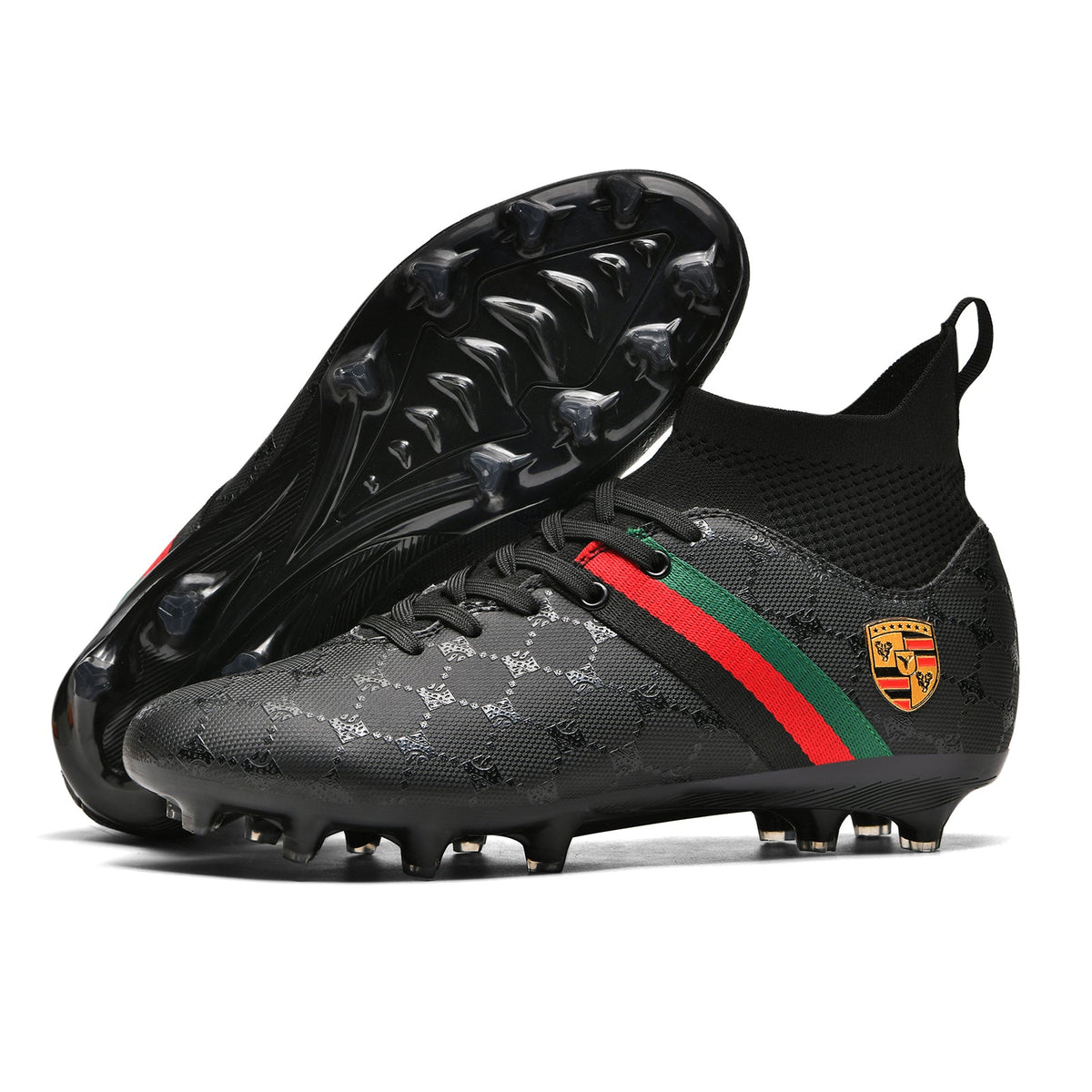 Luxury High-Top Soccer Cleats ¨C Men¡¯s Fashionable AG Football Boots for Youths and Adults-WEJIESS-GC01