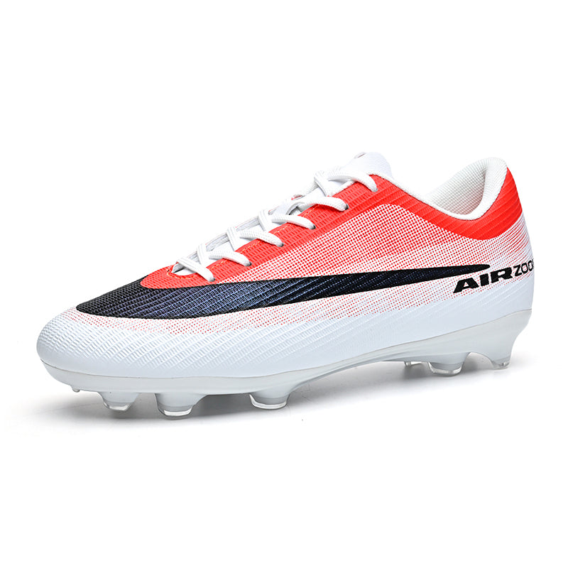 Artificial Grass Soccer Cleats, Low-Top Lace-Up Football Boots with Gradient Swoosh AIR ZOOM Print, Breathable Textured Athletic Shoes for Outdoor Synthetic Turf-Hxh2706L-1