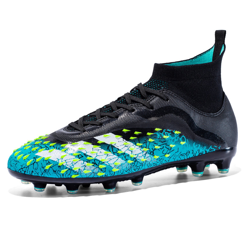 Men's/Women's AG High-Top Soccer Cleats, Artificial Grass Football Boots, 3D Texture Control Training Sneakers for Synthetic Turf (Multiple Colors)-Yinzu-X23-2