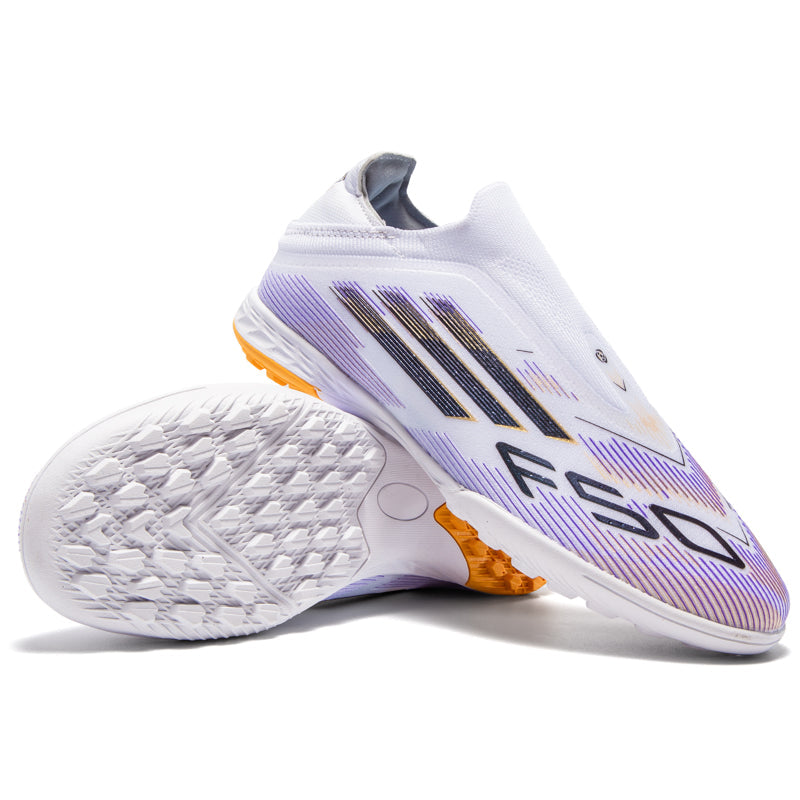 Turf Soccer Cleats, F50 Inspired Laceless Football Shoes, Non-Slip Athletic Training Sneakers for Artificial Turf-Hxh-SU8