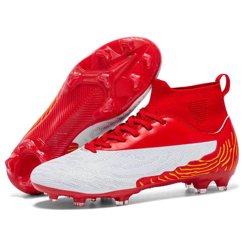 Professional High-Top Soccer Cleats, Outdoor (AG) Football Shoes, Anti-Slip Lightweight Athletic Training Sneakers-WEJIESS888