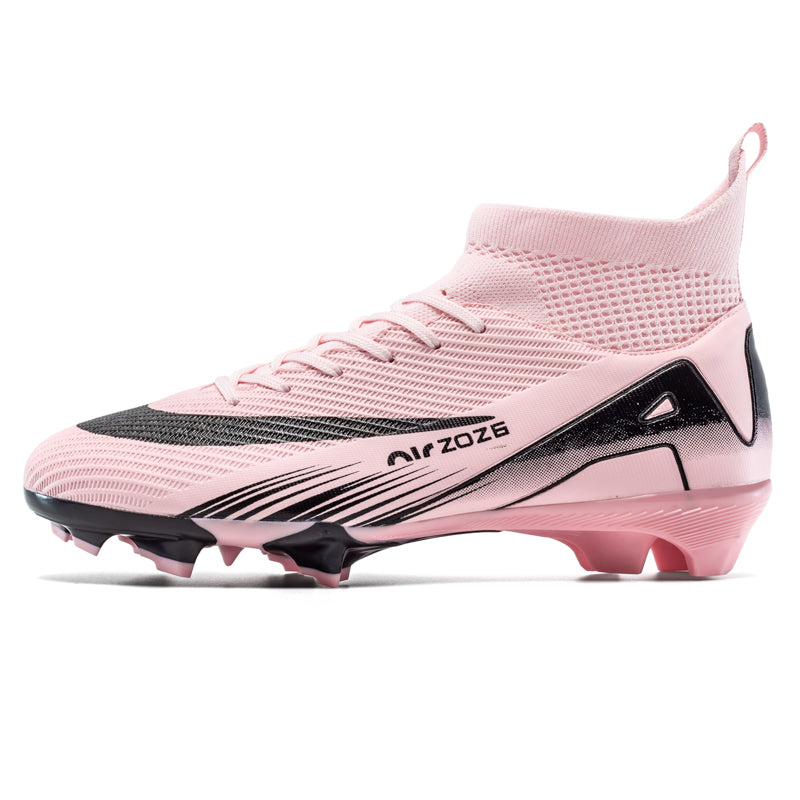Professional High-Top Soccer Cleats for Men Boys, Outdoor AG Football Boots with Breathable Sock Collar, Anti-Slip Athletic Training Soccer Shoes-Yinzu2601Z