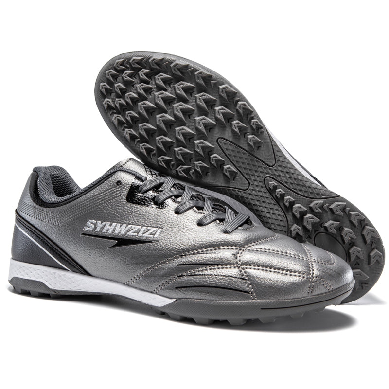 Turf Soccer Cleats, Low-Top Lace-Up Football Shoes with Embossed Control Texture, Durable Athletic Boots for Indoor & Artificial Turf Courts-Hxh82026-1