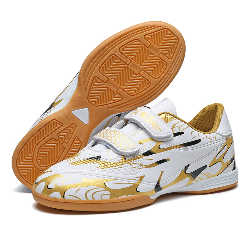 Turf Soccer Cleats, Breathable Velcro Football Shoes, Non-Slip Athletic Training Sneakers for Boys/Girls-Yinzu1818-1