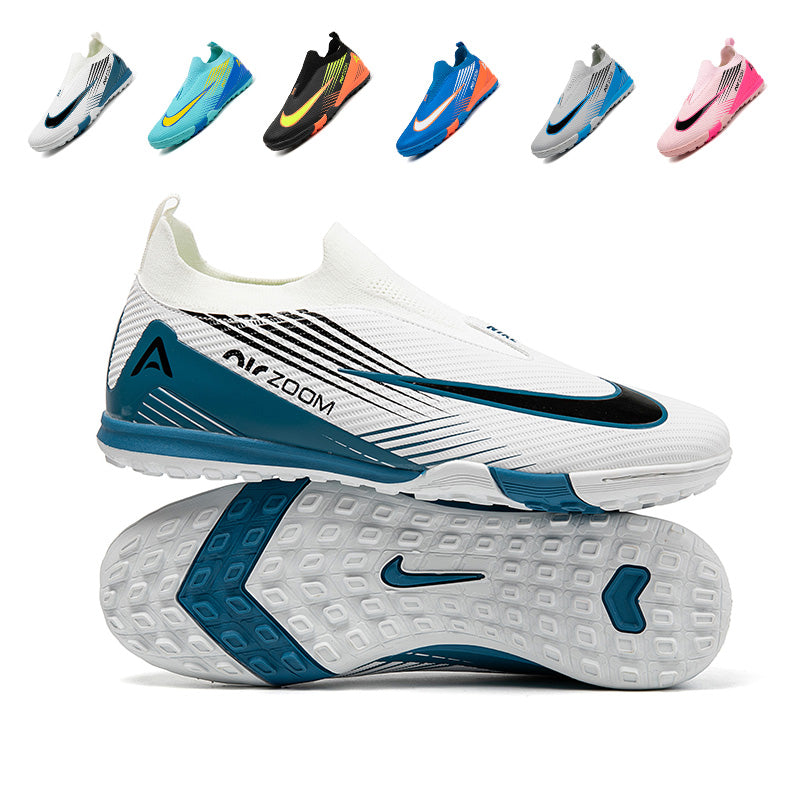 Laceless TF Soccer Cleats, Knit Sock Collar Slip‑On Turf Football Boots, Lightweight Breathable Textured Upper TF‑Stud Soccer Shoes for Adult & Youth Artificial Turf Training & Competition, Multiple Color Options-zusheng-A655