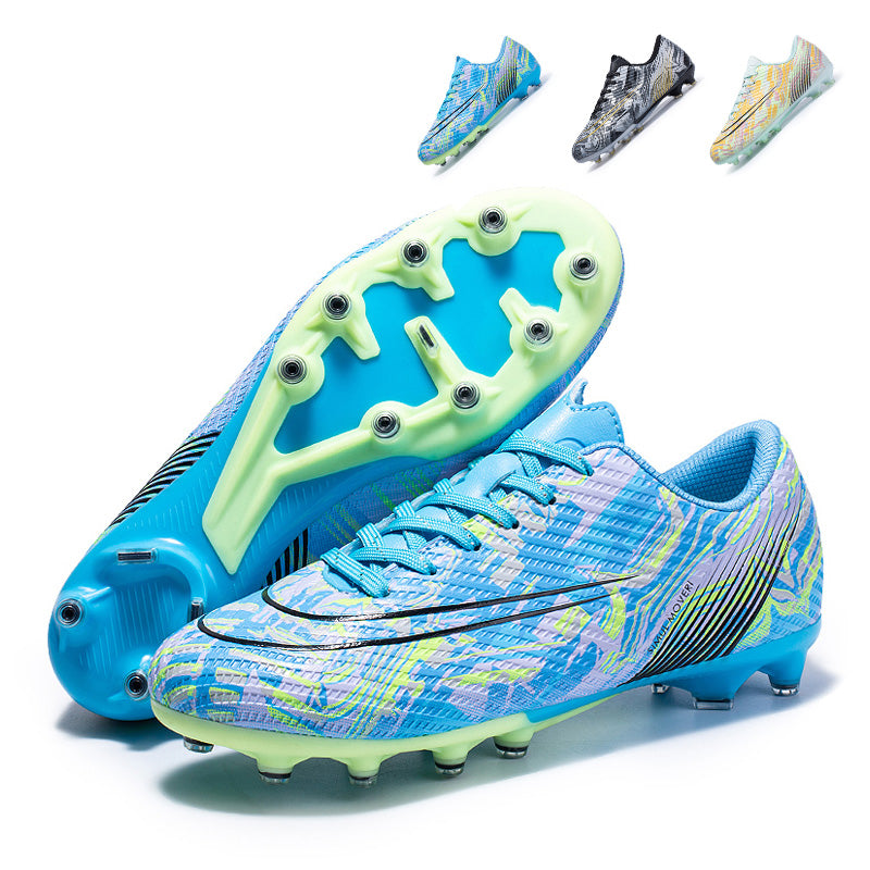 Low Top AG Soccer Cleats, Artificial Ground Short Studs Football Boots, Lightweight Textured Woven Upper Professional Soccer Shoes for Adult Youth Outdoor Artificial Grass Training & Match, 3‑Color Available-baobu-D761-1