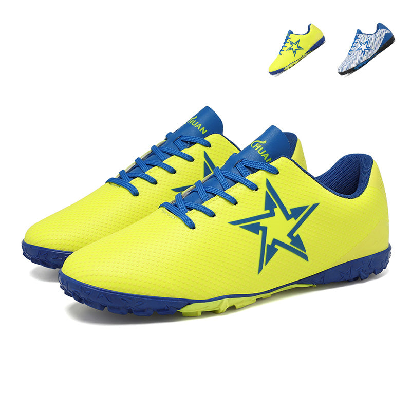 TF Turf Soccer Cleats, Low‑Top Breathable Mesh Upper Star‑Graphic Turf Football Boots, Lace‑Up TF‑Stud Soccer Shoes for Adult & Youth Artificial Turf Training & Matches-ygtx-SD55
