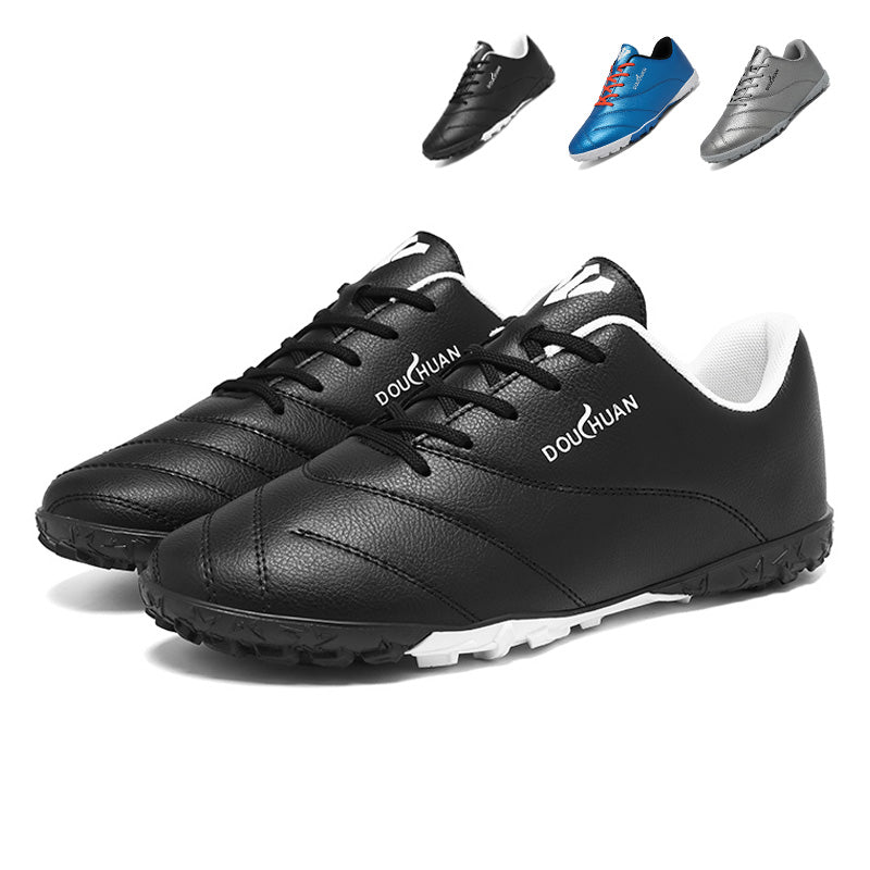 TF Turf Soccer Cleats, Low‑Top Metallic Synthetic Leather Turf Football Boots, Lace‑Up TF‑Stud Soccer Shoes for Adult Youth Artificial Turf Training & Game, Multiple Color Options-ygtx-SD56