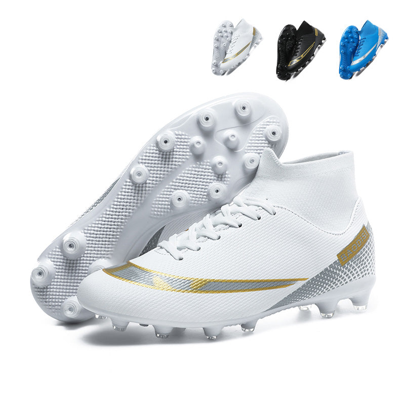 Artificial Grass Soccer Cleats with High-Top Knit Sock Collar,&nbsp; Breathable Football Boots, Artificial Grass Training Sneakers-Yinzu2150