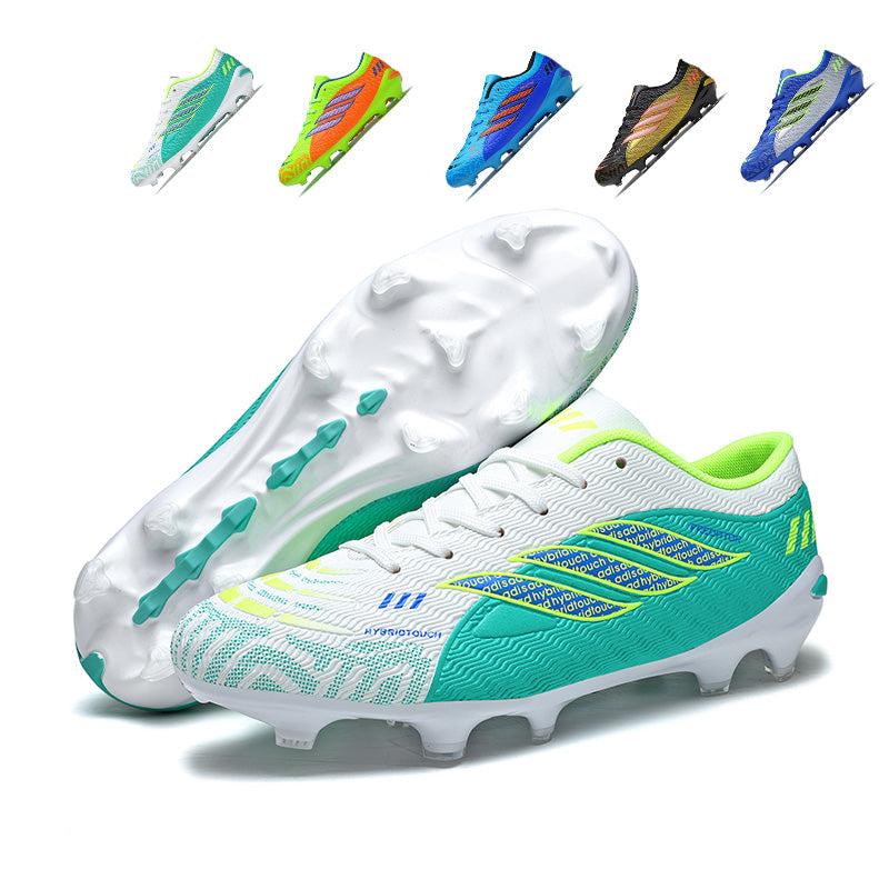 &nbsp;Artificial Grass Soccer Cleats, Predator-Inspired Knit Football Shoes, Textured Anti-Slip Athletic Boots for Synthetic Turf-Hxh569