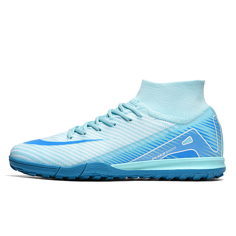 &nbsp;Turf Soccer Cleats, High-Top Knit Football Shoes, Breathable Non-Slip Training Sneakers for Artificial Turf-Hxh2038-1