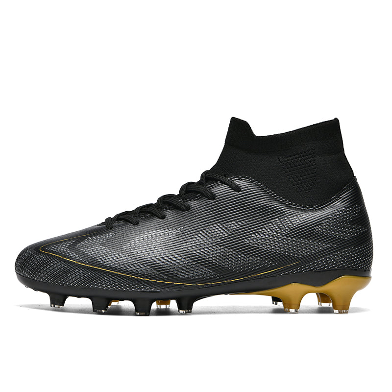 AG Artificial Grass Soccer Cleats, High-Top Sock Ankle Football Shoes, Breathable Knit Athletic Boots for Outdoor Synthetic Turf-Hxh2609