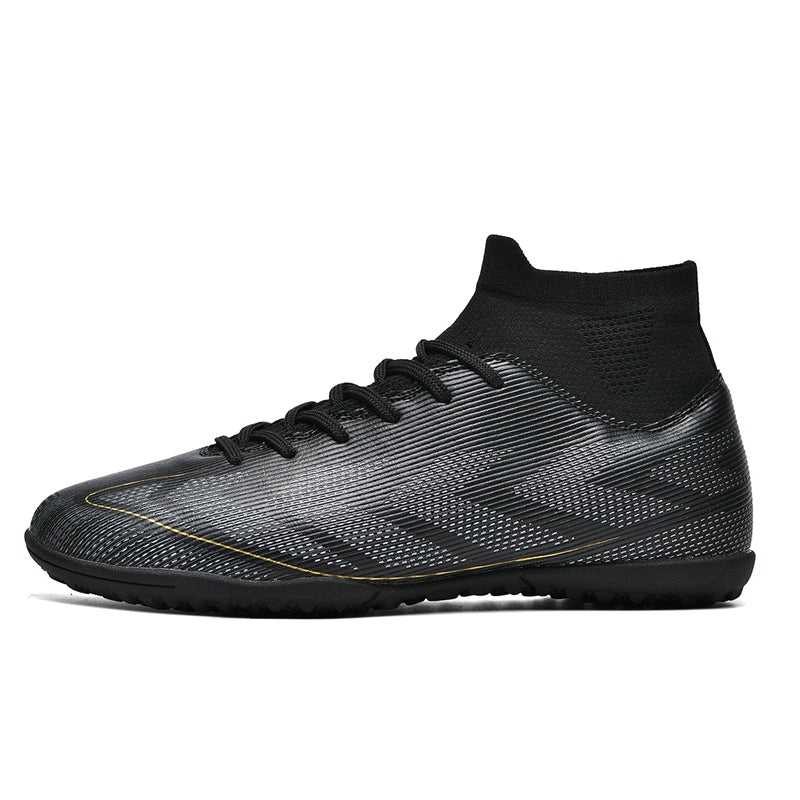 Turf Soccer Cleats, High-Top Sock Ankle Football Shoes, Breathable Knit Athletic Boots for Indoor &amp; Artificial Turf Courts-Hxh2609-1