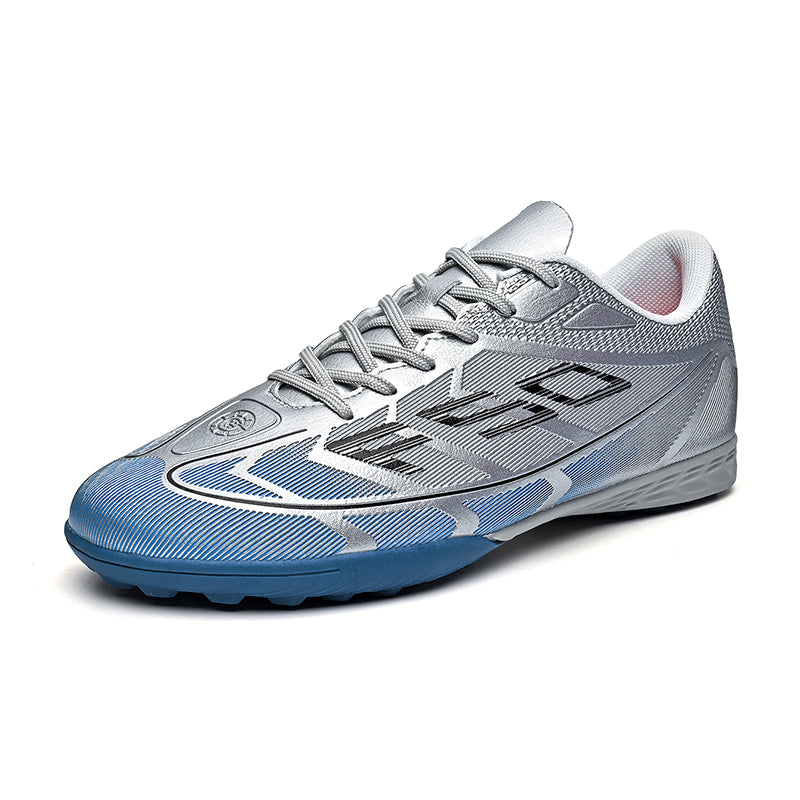 Low Cut TF Turf Soccer Cleats, Lace-Up Breathable Grid Woven Mesh Football Boots, Split Linear F50 Speed Graphic Non-Marking Block Rubber Training Shoes for Indoor Hard Courts & Short Artificial Turf-Yinzu2702L-1