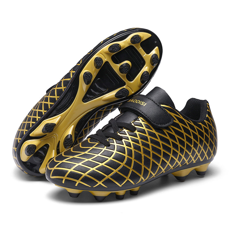 AG Soccer Cleats, Boys Girls Hook and Loop Fastener Football Shoes,  Artificial Grass Soccer Boots Lightweight Non‑Slip for Little Kids Big Kids Outdoor Training Matches, Multiple Color Options-junhao207