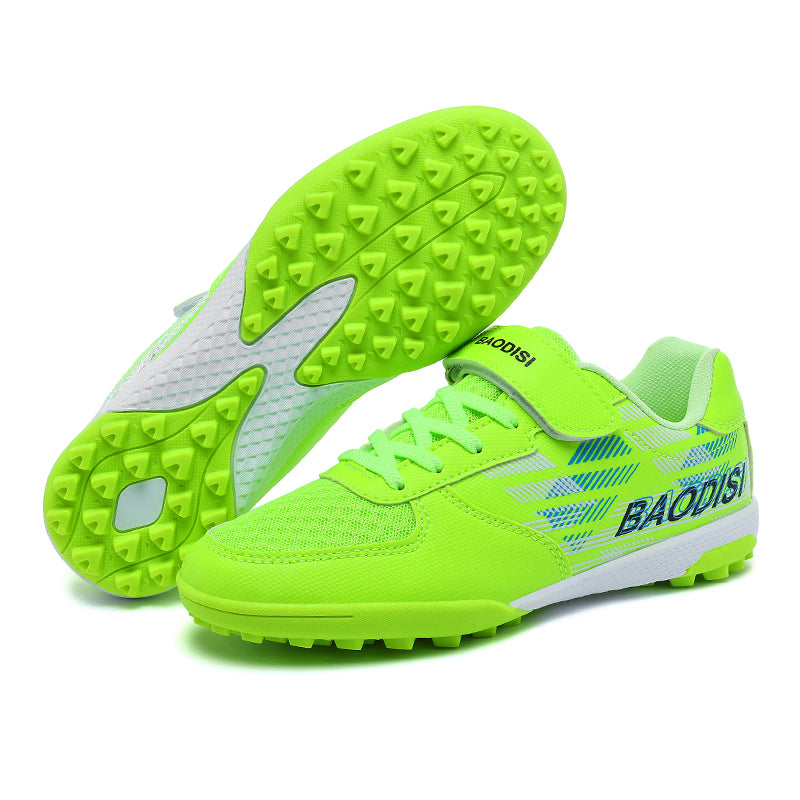 TF Soccer Cleats, Boys Girls Mesh Hook and Loop Velcro Turf Football Shoes, Breathable Mesh Upper Turf‑Stud Soccer Boots Lightweight for Little Kids Big Kids Indoor & Outdoor Artificial Turf Training & Matches, Multiple Color Options-zusheng8322