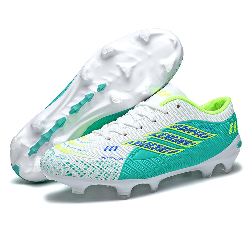 &nbsp;Artificial Grass Soccer Cleats, Predator-Inspired Knit Football Shoes, Textured Anti-Slip Athletic Boots for Synthetic Turf-Hxh569