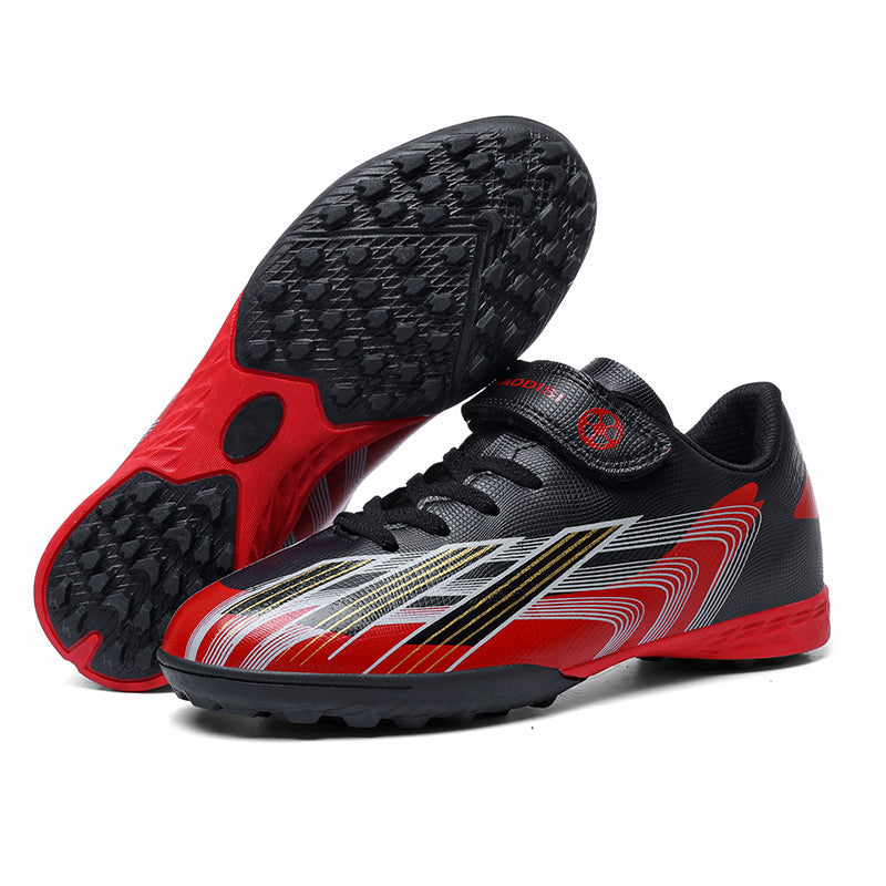&nbsp;Turf Soccer Cleats with Hook-and-Loop Strap, Boys &amp; Girls Breathable Football Shoes, Non-Slip Training Sneakers for Artificial Turf-Yinzu-318-1