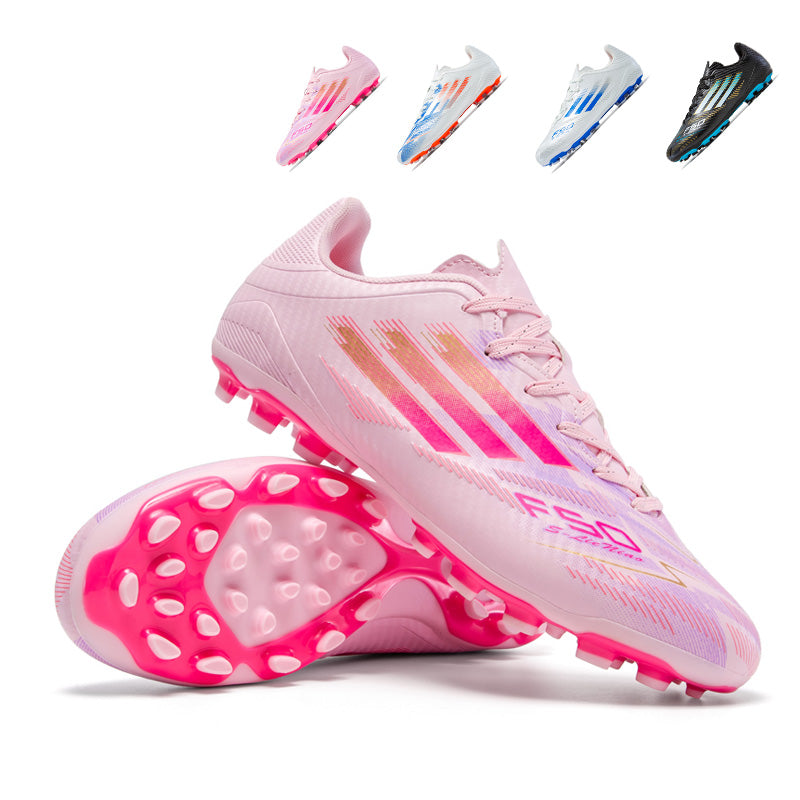 AG Artificial Grass Soccer Cleats, Low-Top Lace-Up Football Boots , Breathable Synthetic Athletic Shoes for Outdoor Synthetic Turf-Hxh-F2003