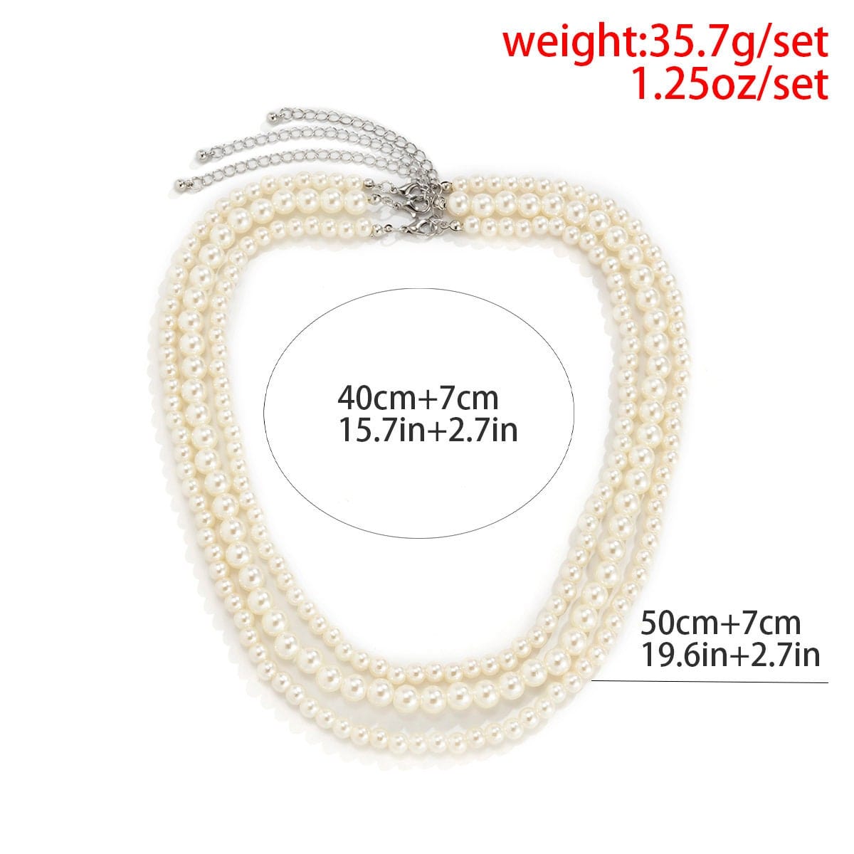 Baroque Layered Pearl Chain Choker Necklace Set