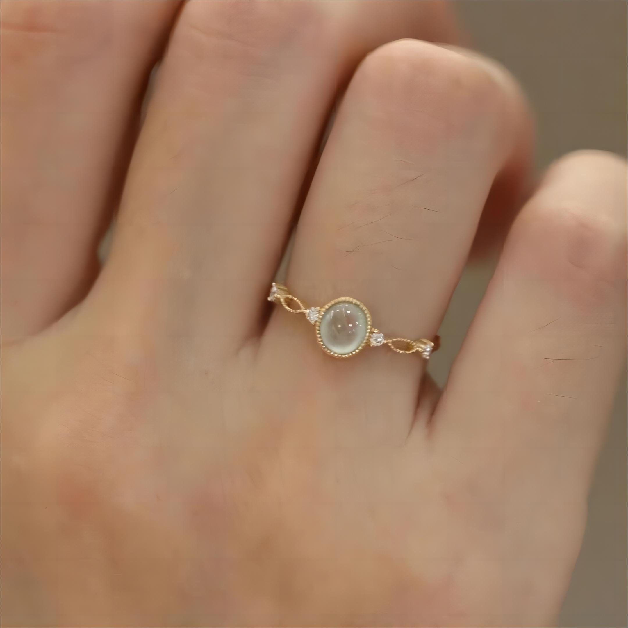 Baroque-style Opal Ring