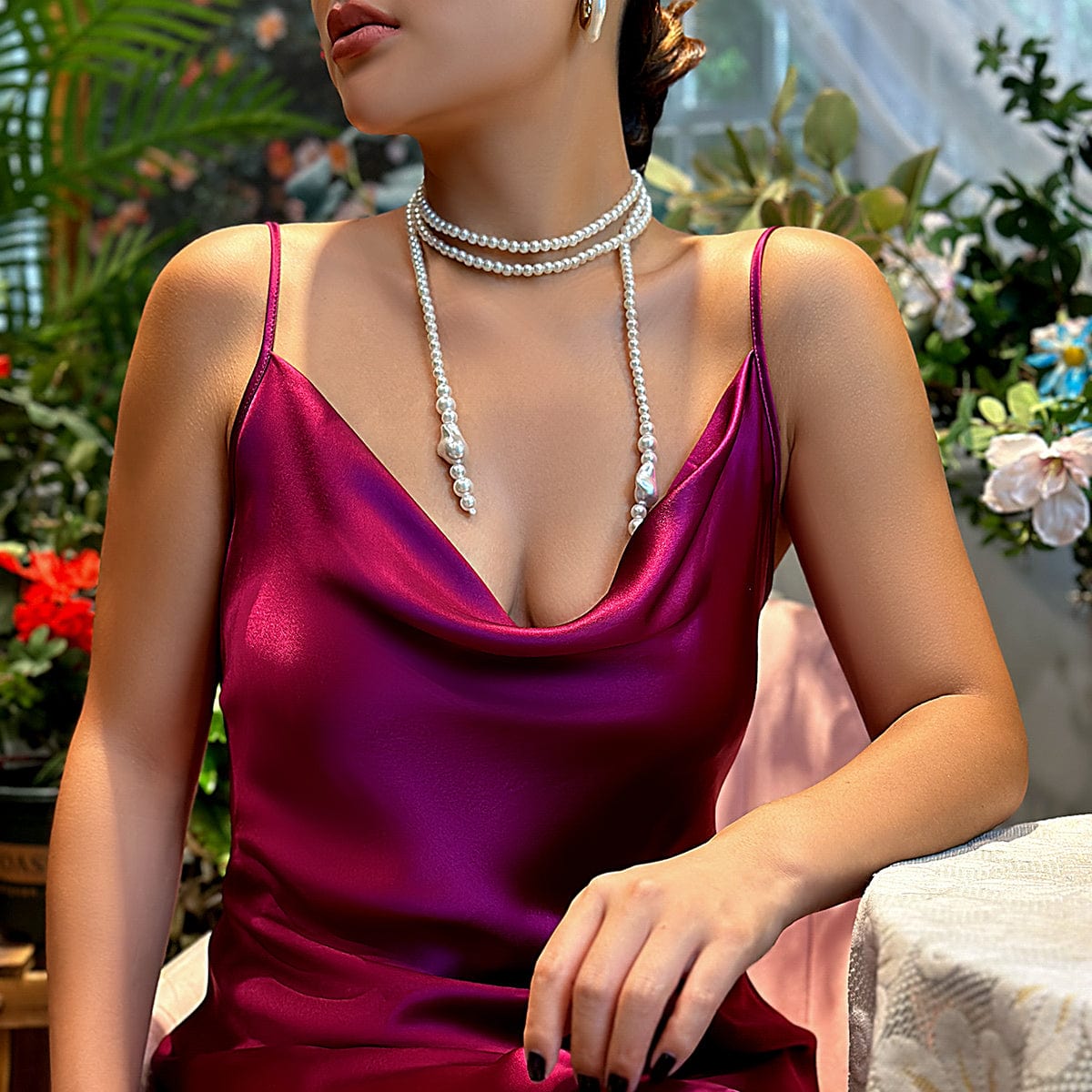 Bohemia Artificial Pearl Long Chain Y Necklace