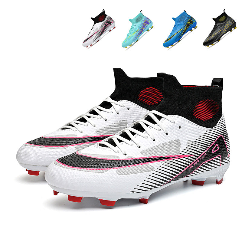 Artificial Grass Soccer Cleats, High-Top Sock Ankle Football Shoes&nbsp; Print, Breathable Athletic Boots for Outdoor Synthetic Turf-Hxh637