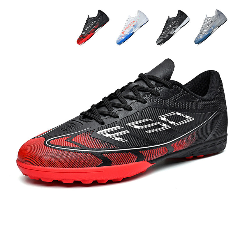 Low Cut TF Turf Soccer Cleats, Lace-Up Breathable Grid Woven Mesh Football Boots, Split Linear F50 Speed Graphic Non-Marking Block Rubber Training Shoes for Indoor Hard Courts & Short Artificial Turf-Yinzu2702L-1